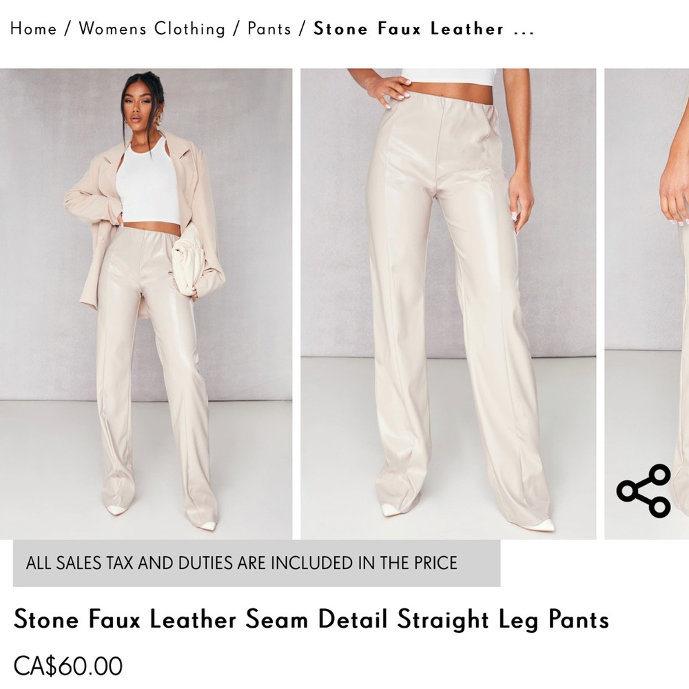 Faux Leather Pant - PLT